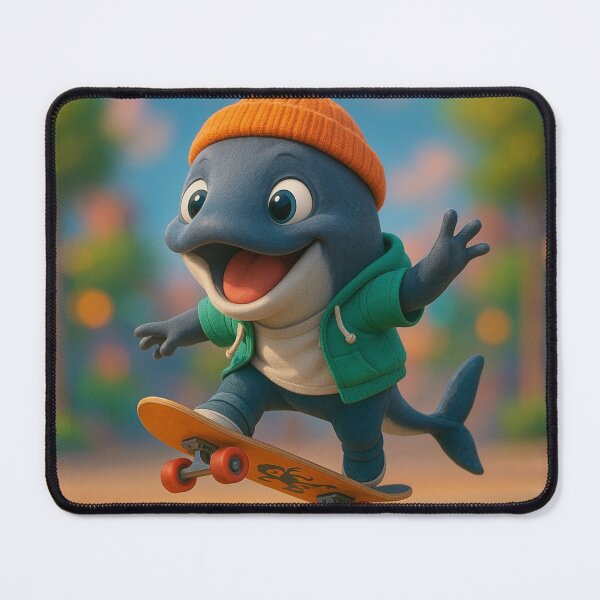 Item preview, Skater Fin Whale designed and sold by Sillytoe.