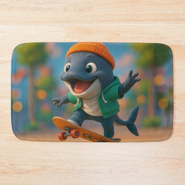 Item preview, Skater Fin Whale designed and sold by Sillytoe.