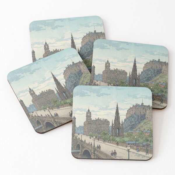 Item preview, Street of Edinburgh Old Town Japanese Woodblock Print designed and sold by Takeda-art.