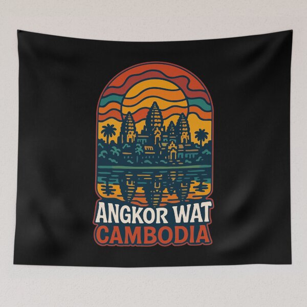 Item preview, Angkor Wat Temple Cambodia Asia Travel designed and sold by TomFrontierArt.