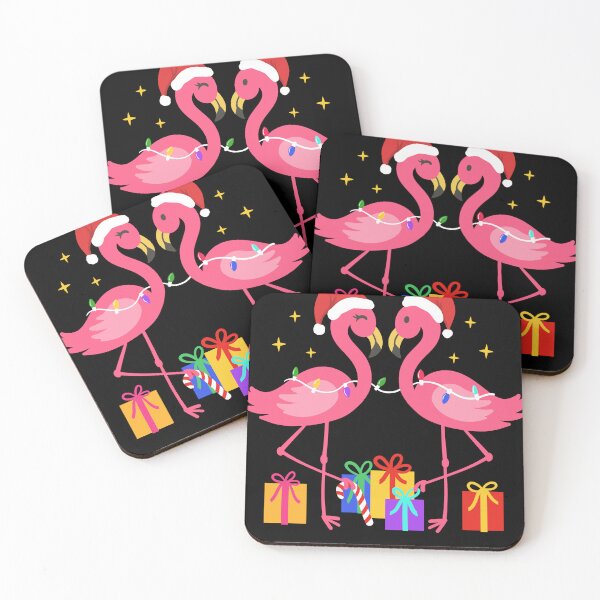 Item preview, Christmas Flamingos with Gifts Cute Holiday Birds designed and sold by ChaaiTee.