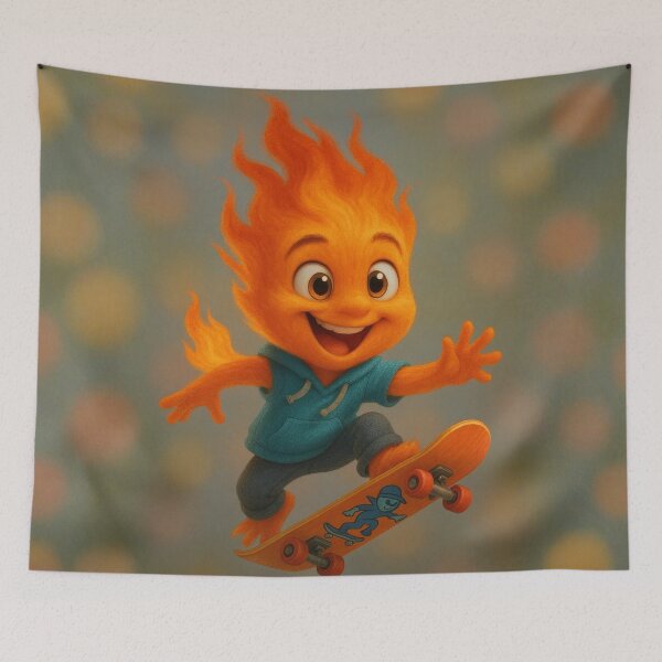 Item preview, Skater Fire Boy designed and sold by Sillytoe.