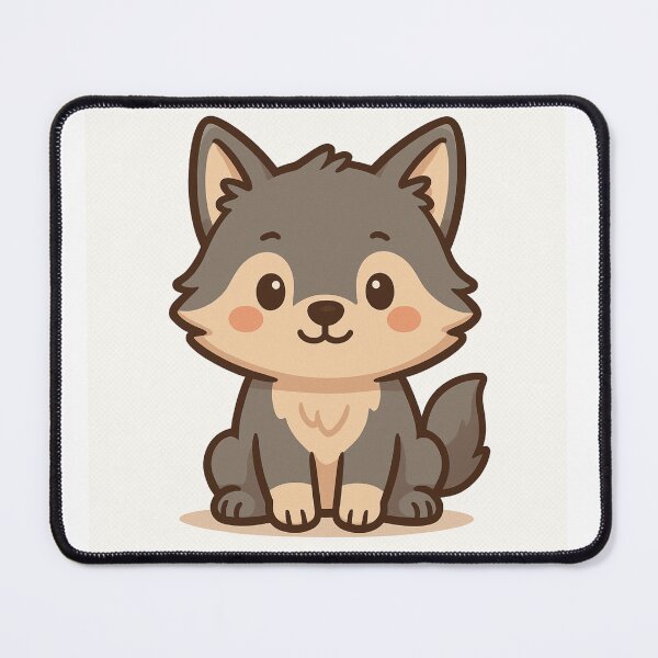 Item preview, Kawaii Wolf – Cute Aesthetic Animal Art designed and sold by kimkosovo.