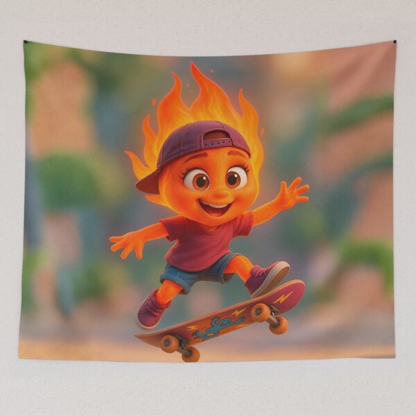 Item preview, Skater Fire Girl designed and sold by Sillytoe.