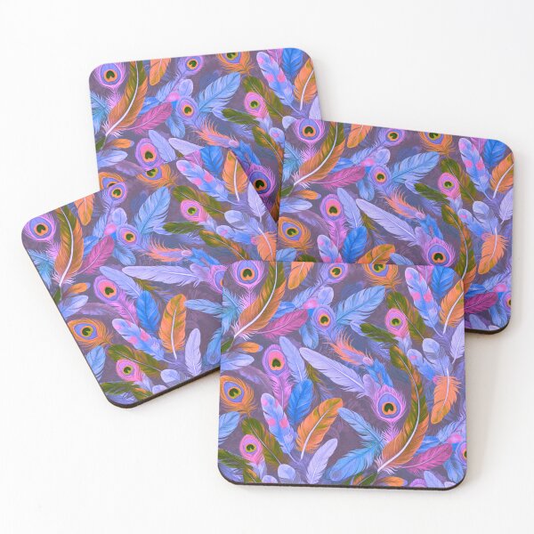 Item preview, Colorful Peacock Feather Pattern Illustration designed and sold by ExploreAura Studio.