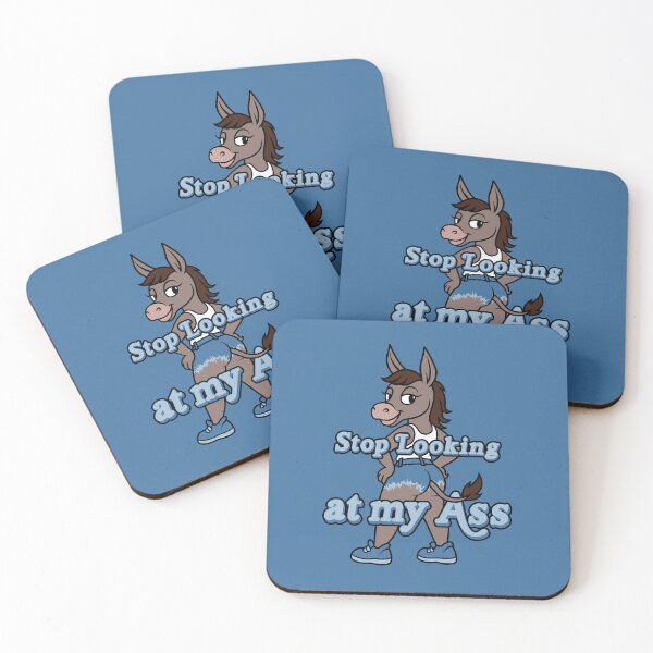 Item preview, Funny Donkey Pun – “Stop Looking at My Ass” Cartoon Design designed and sold by Tism Island.