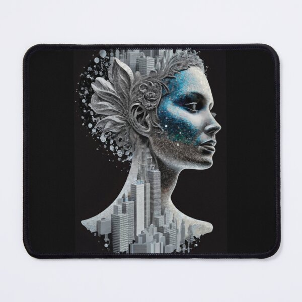 Item preview, logo Inverted silver captivating silhouette of a woman's head and gold captivating silhouette of a woman's head, very detailed, best quality, picture of a woman's face, designed and sold by gulka8.