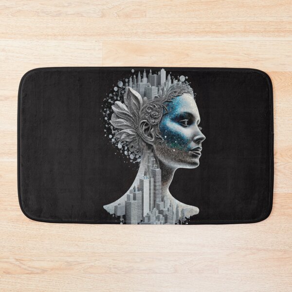 Item preview, logo Inverted silver captivating silhouette of a woman's head and gold captivating silhouette of a woman's head, very detailed, best quality, picture of a woman's face, designed and sold by gulka8.