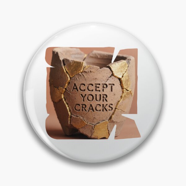 Item preview, Accept Your Cracks Kintsugi Pot Wabi-Sabi Imperfection Design designed and sold by SplashTastic.