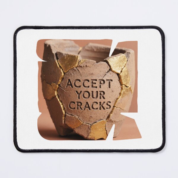 Item preview, Accept Your Cracks Kintsugi Pot Wabi-Sabi Imperfection Design designed and sold by SplashTastic.