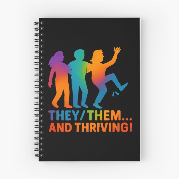 Item preview, They / Them Pronouns Nonbinary And Thriving designed and sold by Madeline Binder Art & Design.