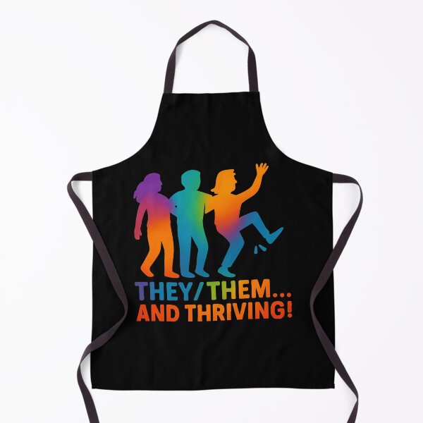 Item preview, They / Them Pronouns Nonbinary And Thriving designed and sold by Madeline Binder Art & Design.