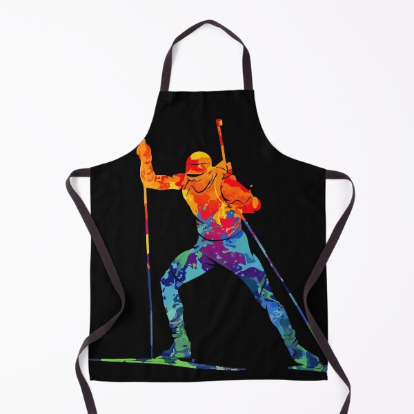 Item preview, Colorful Biathlon Athlete Skiing – Dynamic Winter Sports Illustration designed and sold by T-Chou.