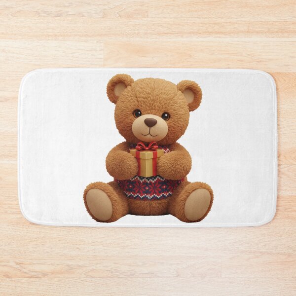 Aperçu de l'œuvre Ours en peluche nordique tout doux | Illustration en texture peluche 3D créée et vendue par Thaliandra.