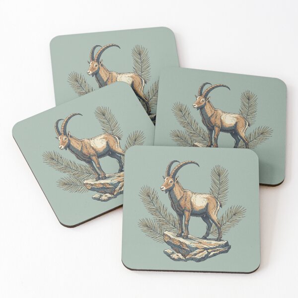 Item preview, Alpine Ibex Ram Standing on High Rock Ledge designed and sold by BirdsnStuff.