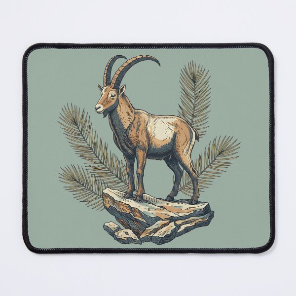 Item preview, Alpine Ibex Ram Standing on High Rock Ledge designed and sold by BirdsnStuff.