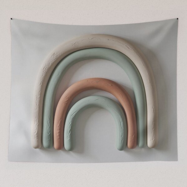 Item preview, Clay Boho Rainbow - Minimalist Sage & Terracotta designed and sold by terramuse.