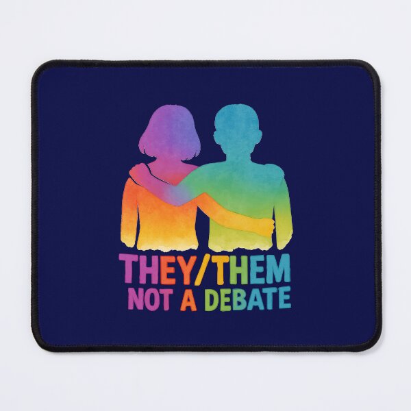 Item preview, They/Them Not a Debate Rainbow – Pronoun Pride designed and sold by Madeline Binder Art & Design.