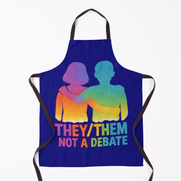 Item preview, They/Them Not a Debate Rainbow – Pronoun Pride designed and sold by Madeline Binder Art & Design.