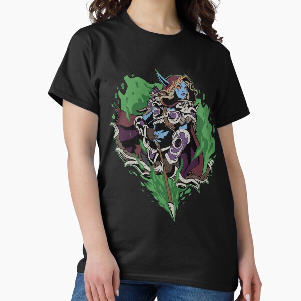 T-shirt Warcraft « Crush Your Enemies » – Noir Coupe Slim, Coton Tagli L, Manches Courtes
