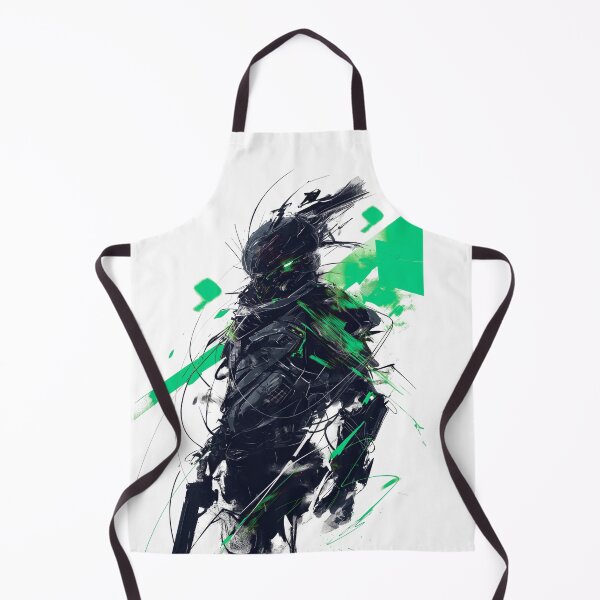 Item preview, Cyber Shadow Warrior – Futuristic Warrior in Green | Abstract Sci-Fi Illustration designed and sold by Oni-Pixels.