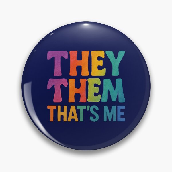 Item preview, They Them That’s Me Nonbinary Pride Rainbow Letters designed and sold by Madeline Binder Art & Design.