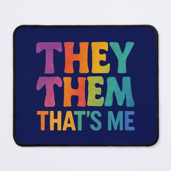 Item preview, They Them That’s Me Nonbinary Pride Rainbow Letters designed and sold by Madeline Binder Art & Design.