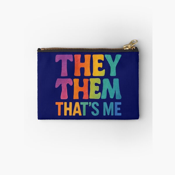 Item preview, They Them That’s Me Nonbinary Pride Rainbow Letters designed and sold by Madeline Binder Art & Design.