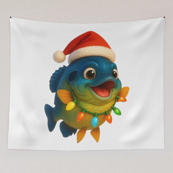 Item preview, Christmas Bluegill Fish designed and sold by Sillytoe.