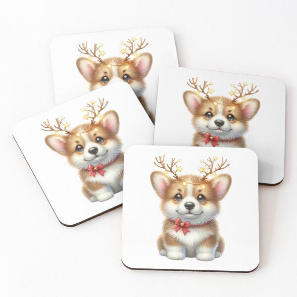 Item preview, Christmas Corgi with Sparkling Stars designed and sold by JonysCreativeDesigns.