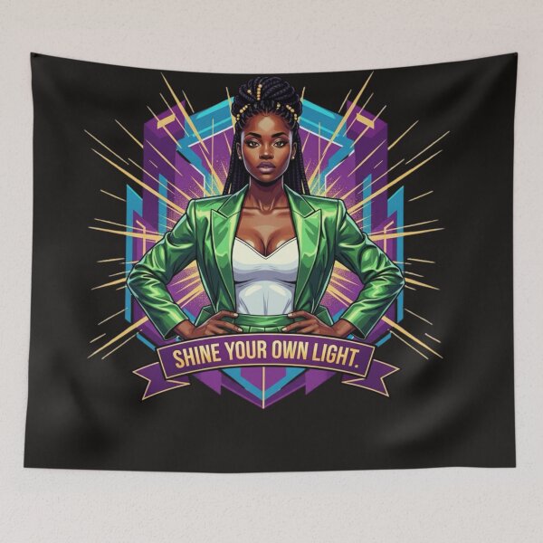 Artikelvorschau, SHINE YOUR OWN LIGHT. | Green Blazer Power Statement - Geometric Pop Art Empowerment entworfen und verkauft von BoldBloomArt.