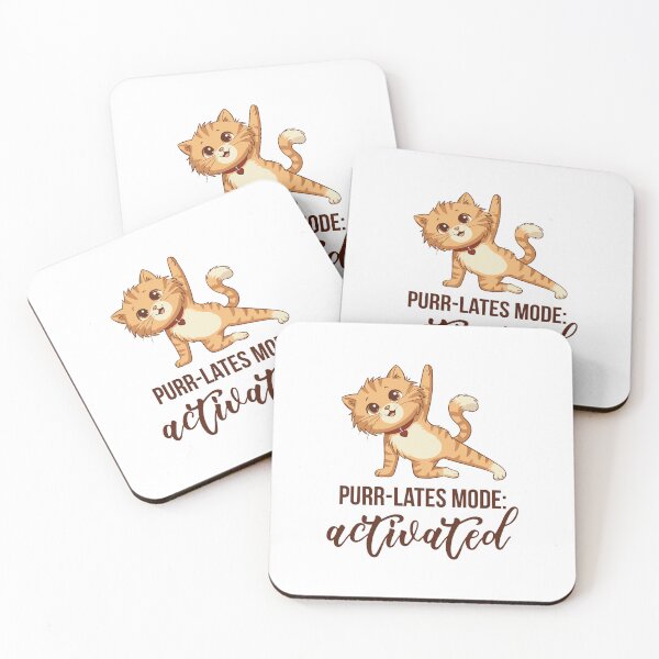 Item preview, Cute Pilates Cat – “Purr-Lates Mode: Activated” designed and sold by sashica.