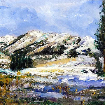 Aperçu de l'œuvre High Sierra Snow Melt de Randy Sprout Fine Art