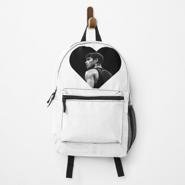 Item preview, Black & White Carlos Alcaraz Heart Portrait designed and sold by MegaTrendShop.