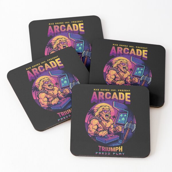 Item preview, Arcade Triumph – Retro Pixel Barbarian Gamer Illustration designed and sold by drawlinershop.
