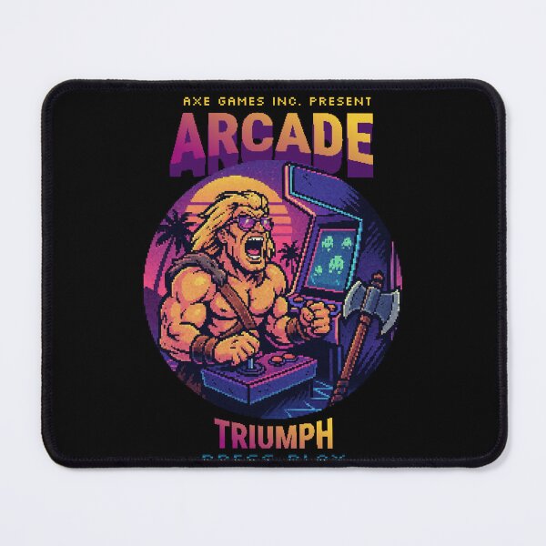 Item preview, Arcade Triumph – Retro Pixel Barbarian Gamer Illustration designed and sold by drawlinershop.
