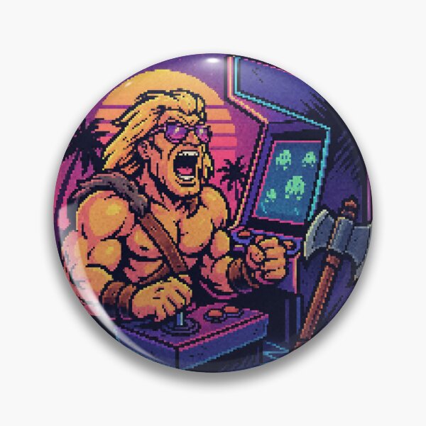 Item preview, Arcade Triumph – Retro Pixel Barbarian Gamer Illustration designed and sold by drawlinershop.
