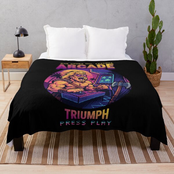 Item preview, Arcade Triumph – Retro Pixel Barbarian Gamer Illustration designed and sold by drawlinershop.