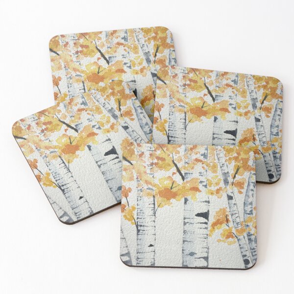 Item preview, Watercolor Aspen Trees in the Fall designed and sold by Tarot and Trinkets.