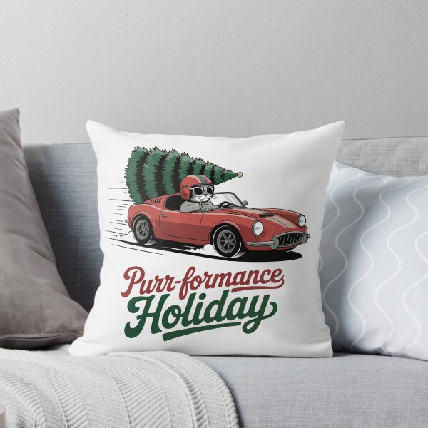 Item preview, Purr-formance Holiday Cat Driver Vintage Car Funny Christmas designed and sold by Vroomium.