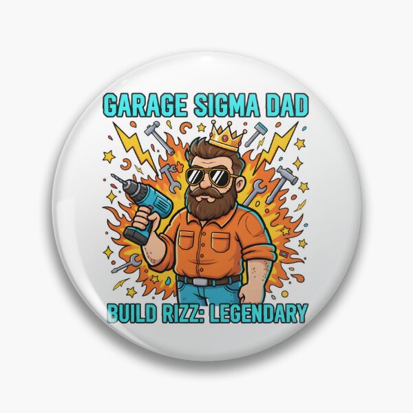 Artikelvorschau, Garage Sigma Dad Legendary Builder Art entworfen und verkauft von AnnDesignStudio.
