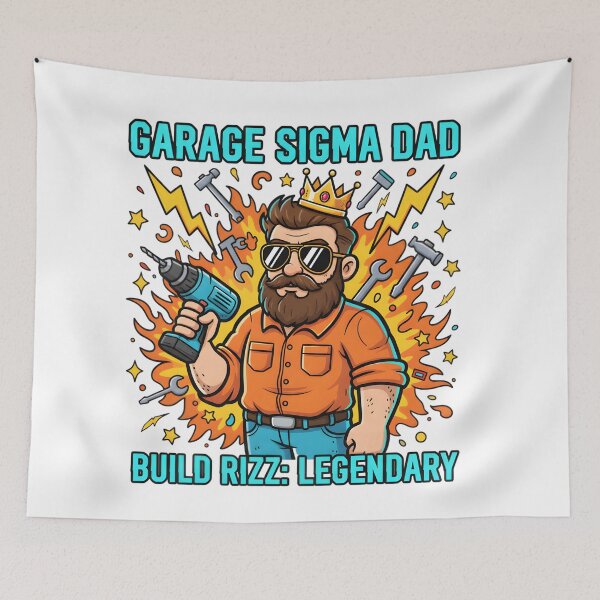 Item preview, Garage Sigma Dad Legendary Builder Art designed and sold by AnnDesignStudio.