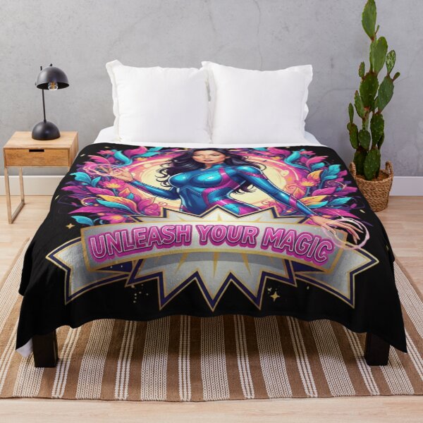 Artikelvorschau, UNLEASH YOUR MAGIC. | Floral Superhero Pop Art Design - Vibrant Empowerment Statement entworfen und verkauft von BoldBloomArt.