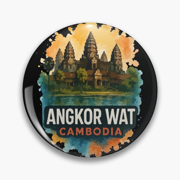 Item preview, Angkor Wat Cambodia Watercolor Travel designed and sold by TomFrontierArt.