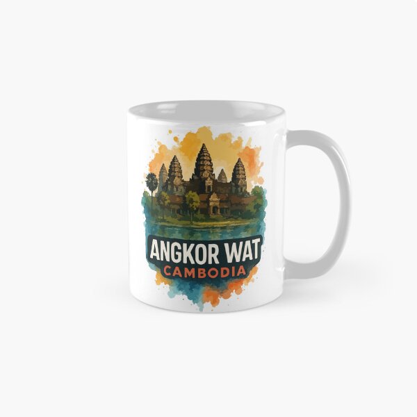 Item preview, Angkor Wat Cambodia Watercolor Travel designed and sold by TomFrontierArt.
