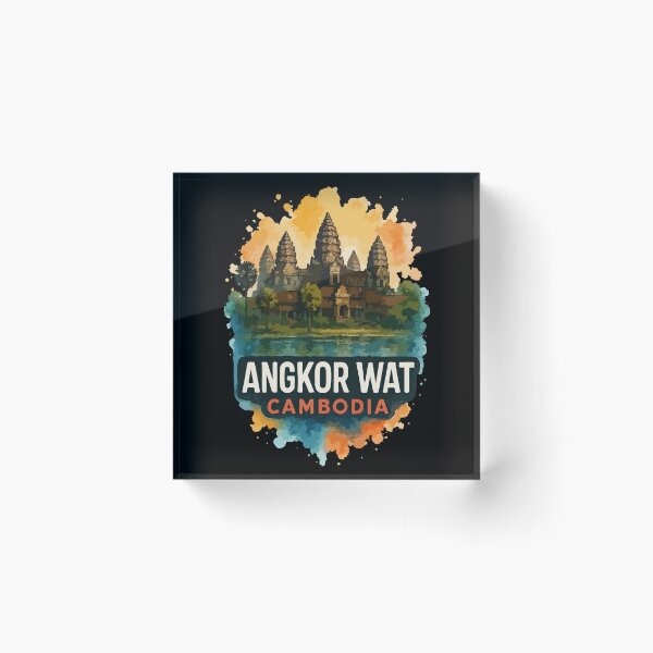 Item preview, Angkor Wat Cambodia Watercolor Travel designed and sold by TomFrontierArt.