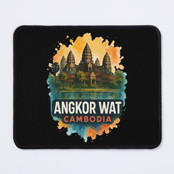Item preview, Angkor Wat Cambodia Watercolor Travel designed and sold by TomFrontierArt.