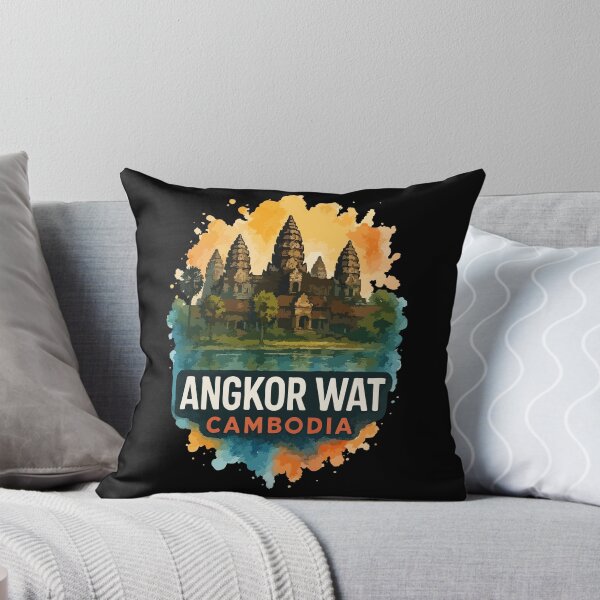 Item preview, Angkor Wat Cambodia Watercolor Travel designed and sold by TomFrontierArt.