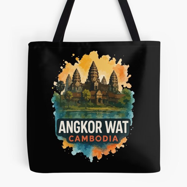 Item preview, Angkor Wat Cambodia Watercolor Travel designed and sold by TomFrontierArt.