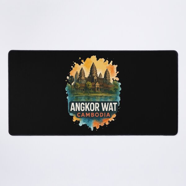 Item preview, Angkor Wat Cambodia Watercolor Travel designed and sold by TomFrontierArt.